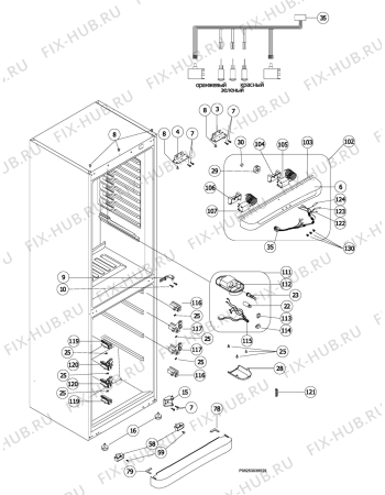 Взрыв-схема холодильника Electrolux ERB36090W - Схема узла Housing 001